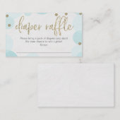 Blue Polka Dot Diaper Raffle Baby Duschkarte Begleitkarte (Vorne/Hinten)