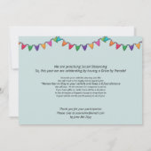 Blue Polka Dot Drive by Birthday Parade Einladung (Rückseite)