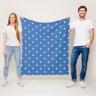 Blue Polka dot Fleecedecke