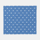 Blue Polka dot Fleecedecke (Vorderseite (Horizontal))