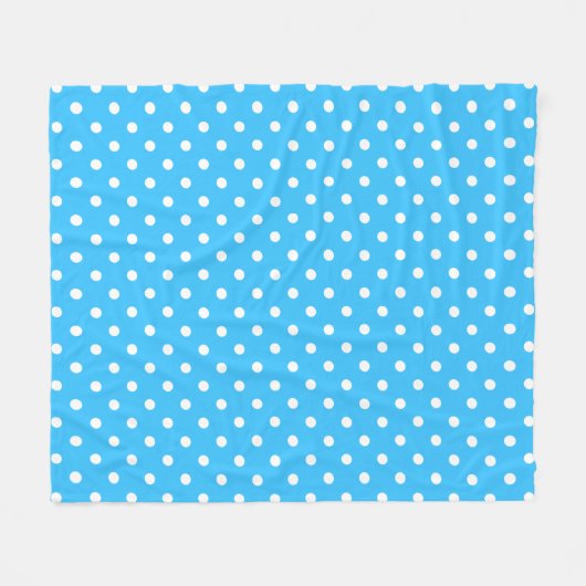 Blue Polka Dot Fleecedecke (Vorderseite (Horizontal))