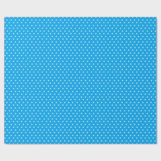 Blue Polka Dot Geschenkpapier (Flach)