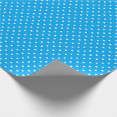 Blue Polka Dot Geschenkpapier (Ecke)