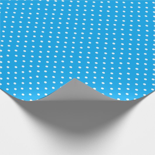 Blue Polka Dot Geschenkpapier (Ecke)