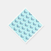 Blue Polka Dot Heart Valentine's Day Baby Boy Serviette (Ecke)
