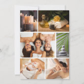 Blue Polka Dot Just Because Girls's Day at Spa Einladung (Rückseite)