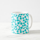 Blue Polka dot Kaffeetasse (VorderseiteRechts)