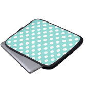 Blue Polka Dot Laptopschutzhülle (Vorne Knopf)