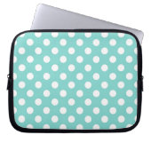 Blue Polka Dot Laptopschutzhülle (Vorderseite)