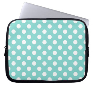 Blue Polka Dot Laptopschutzhülle