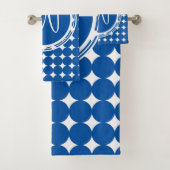 Blue Polka Dot Monogram Badhandtuch Set (Insitu)