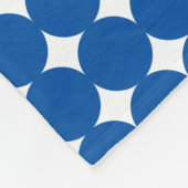 Blue Polka Dot Monogram Fleecedecke (Ecke)