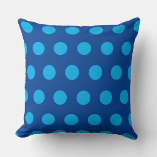 Blue Polka Dot Monogram Kissen