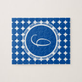 Blue Polka Dot Monogram Puzzle (Horizontal)