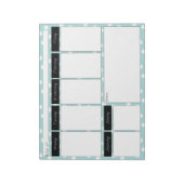 Blue Polka Dot Muster Wochenkalender Notepad Notizblock (Rotiert)