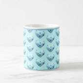 Blue Polka Dot Niedlicher Kaffee Kaffeetasse (Mittel)