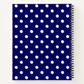 Blue Polka Dot Notizbuch (Rückseite)
