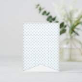 Blue Polka Dot Party Flag Banner Post Card Postkarte (Stehend Vorderseite)
