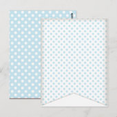 Blue Polka Dot Party Flag Banner Post Card Postkarte (Vorne/Hinten)