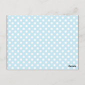 Blue Polka Dot Party Flag Banner Post Card Postkarte (Rückseite)