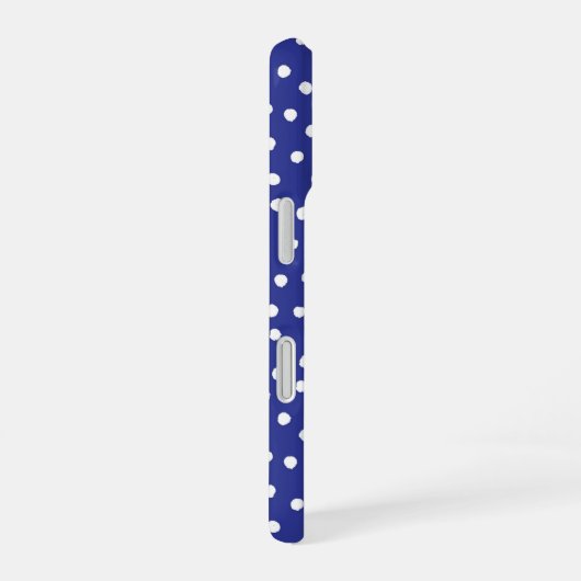 Blue Polka Dot Pattern Phone Case iPhone 16 Hülle (Rechte Seite)