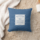 Blue Polka Dot Personalisierter Christlicher Segen Kissen (Decke)