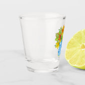 Blue Polka-dot Rain Boots Herbstlaube Schnapsglas (Links)