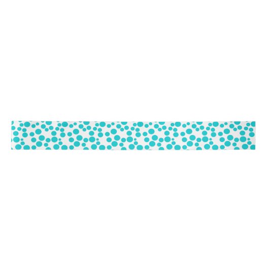 Blue Polka dot Satinband (Vorderseite)