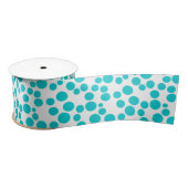 Blue Polka dot Satinband (Spule)