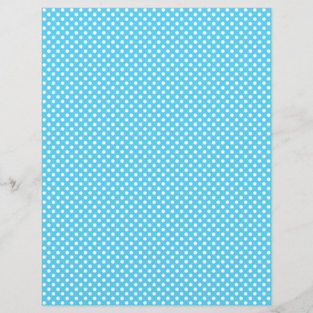 Blue Polka Dot Scrapbook Paper (Vorderseite)