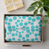 Blue Polka dot Seidenpapier (Geschenk)