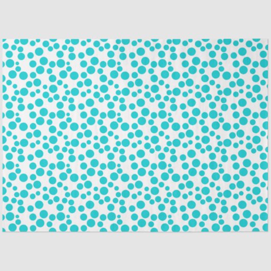 Blue Polka dot Seidenpapier (Vorderseite)