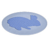 Blue Polka Dot Silhouette Ostern Sonniges schneide Schneidebrett (Ecke)