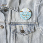 Blue Polka Dot Streifen - "Oma to Be" Button (Beispiel)