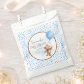 Blue Polka Dot Teddy Bear Baby Dusche Geschenktütchen (Ausgeschnitten)