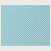 Blue Polka Dot Wrapping Paper Geschenkpapier (Flach)