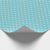 Blue Polka Dot Wrapping Paper Geschenkpapier (Ecke)