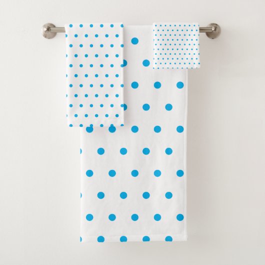 Blue Polka Dots Badhandtuch Set (Insitu)
