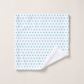 Blue Polka Dots Badhandtuch Set (Waschlappen)