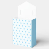 Blue Polka Dots Bluish White Favor Box Geschenkschachtel (Geöffnet)