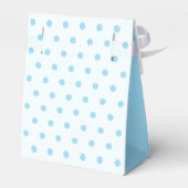 Blue Polka Dots Bluish White Favor Box Geschenkschachtel (Rückseite)