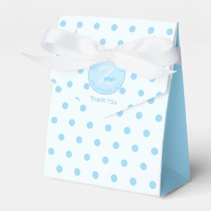 Blue Polka Dots Bluish White Gefälligkeitsbox Geschenkschachtel