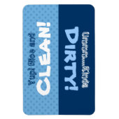 Blue Polka Dots Clean Geschirrspüler X301 Magnet (Vertikal)