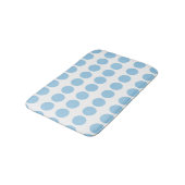 Blue Polka Dots Design Badematte (Schrägansicht)