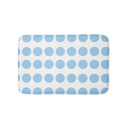 Blue Polka Dots Design Badematte (Vorderseite)