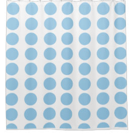 Blue Polka Dots Design Duschvorhang