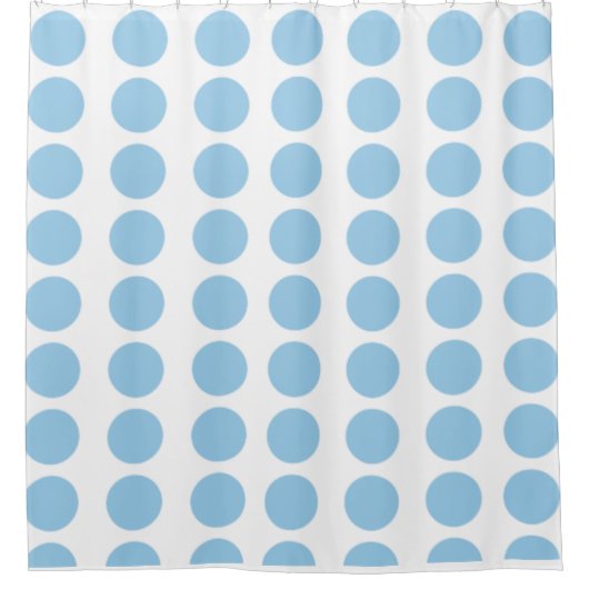 Blue Polka Dots Design Duschvorhang (Vorderseite)