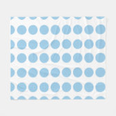 Blue Polka Dots Design Fleecedecke (Vorderseite (Horizontal))
