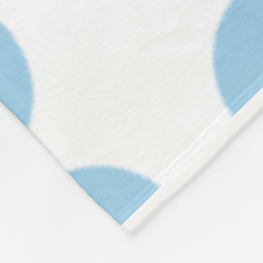Blue Polka Dots Design Fleecedecke (Ecke)