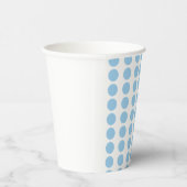 Blue Polka Dots Design Pappbecher (Rechts)